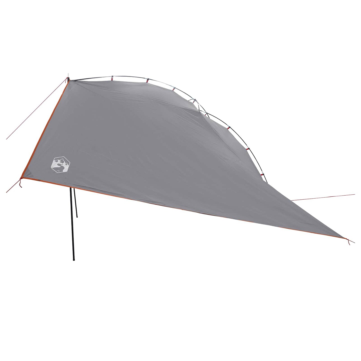 Car Tent 350 x 250 cm Grey and Orange Polyester and Steel