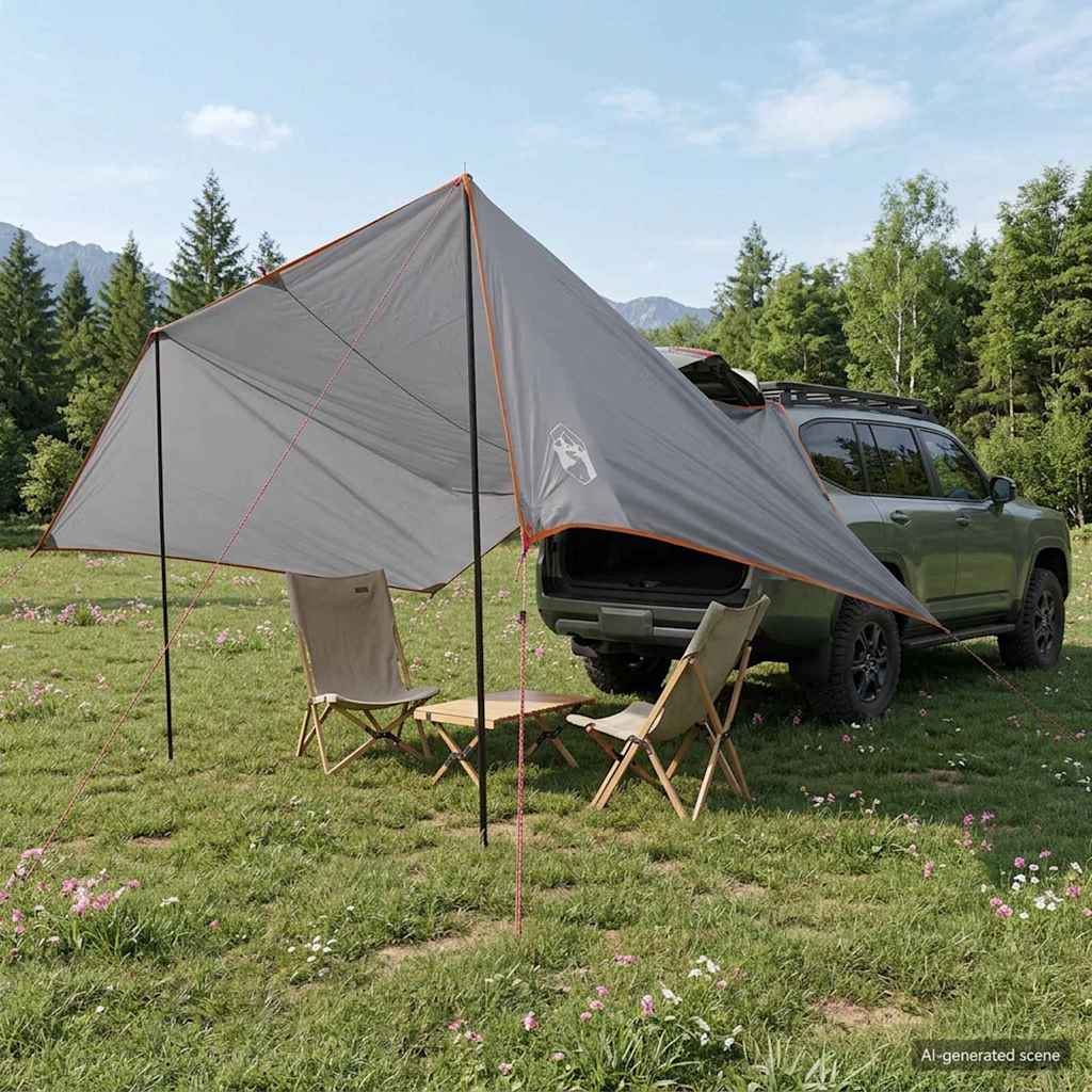 Vehicle Awning with Roof Grey and Orange 518 x 580 x 215 cm