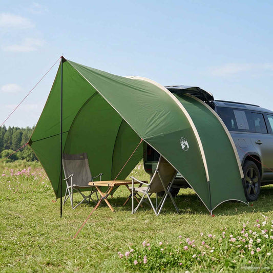 Tailgate Awning Water-resistant 405 x 280 x 220 cm Green