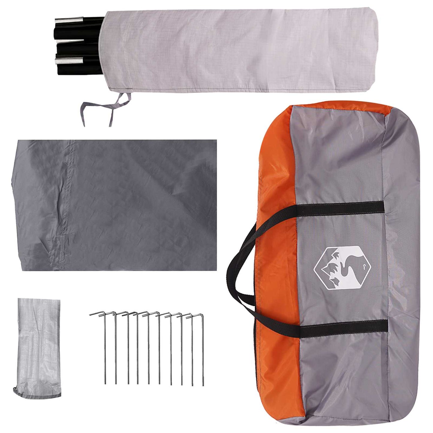 Tailgate Awning Water-resistant Grey and Orange