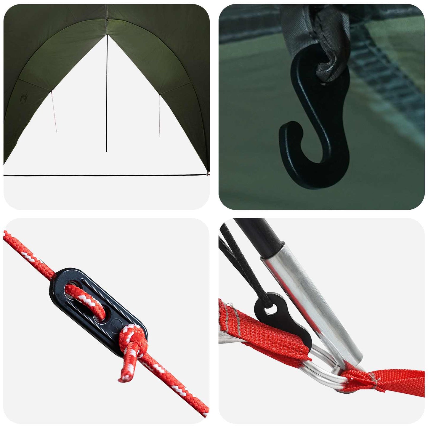 Tailgate Awning Water-resistant Army Green 405 x 280 x 220 cm