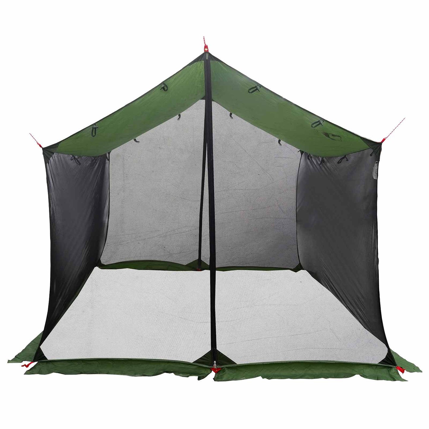 Camping Tarp with Mesh Walls Green 340 x 260 x 220 cm