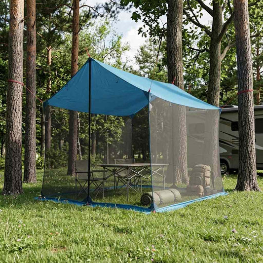 Camping Tarp with Mesh Walls 270 x 210 x 210 cm Blue