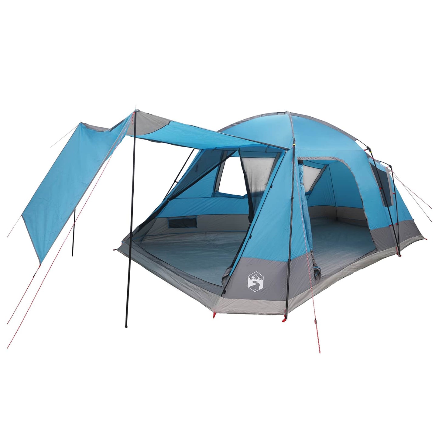 Cabin Tent with Roof Blue 12-Person Polyester and Steel