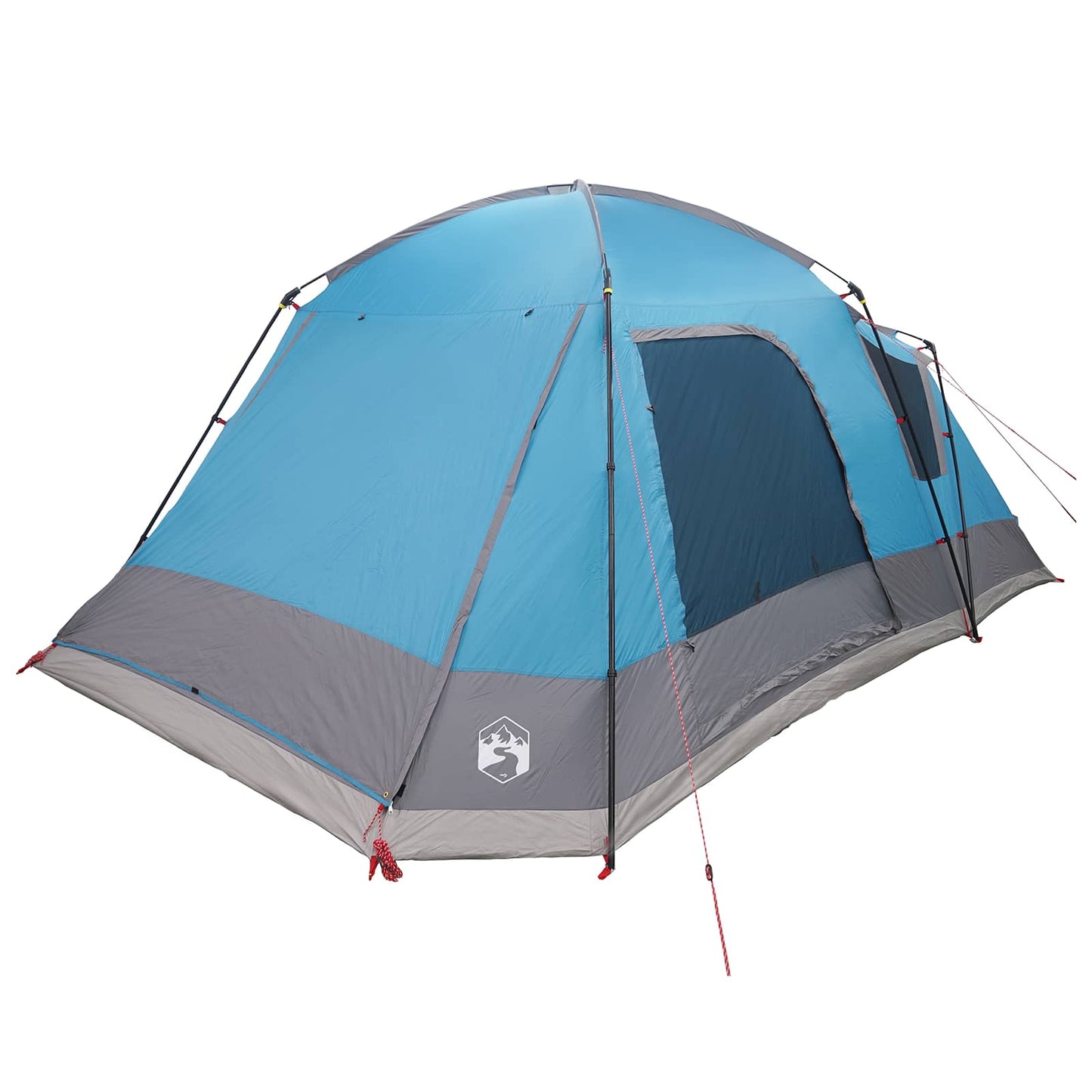 Cabin Tent with Roof Blue 12-Person Polyester and Steel