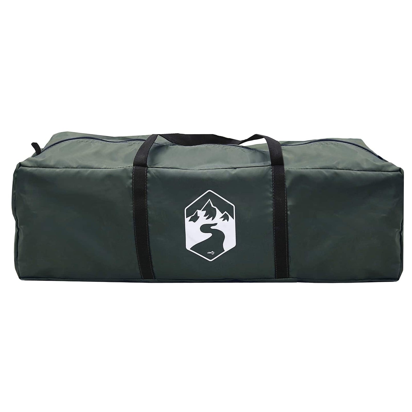Cabin Tent with Roof Army green 12-Person Polyester and Steel