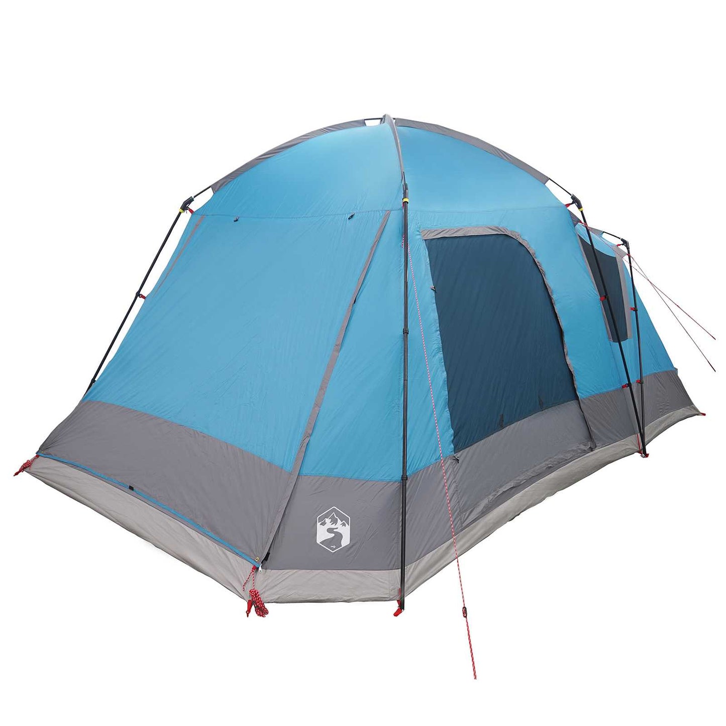 Cabin Tent with Roof Blue 8-Person Polyester and Steel