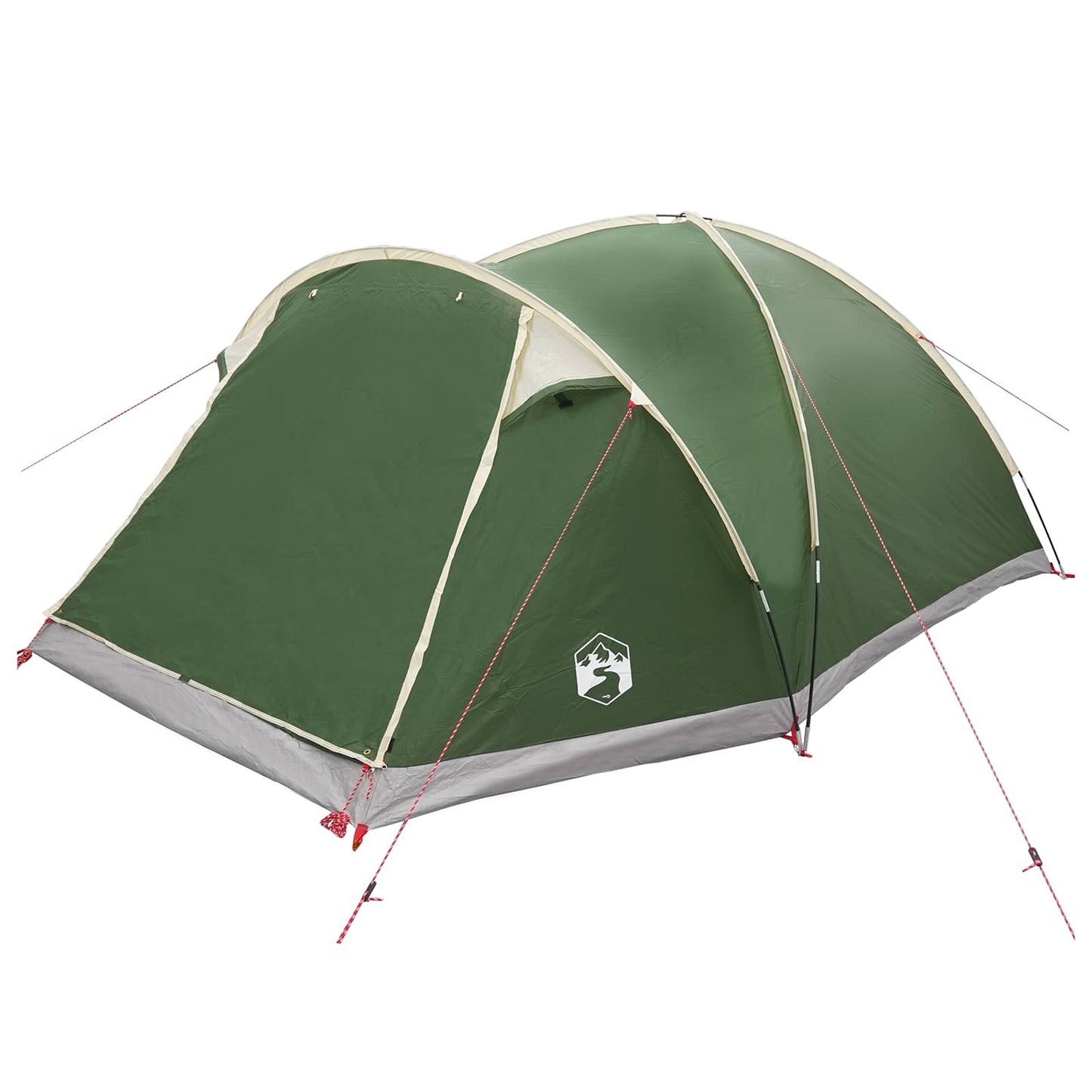 Cabin Tent with Roof Green 6-Person Polyester and Steel