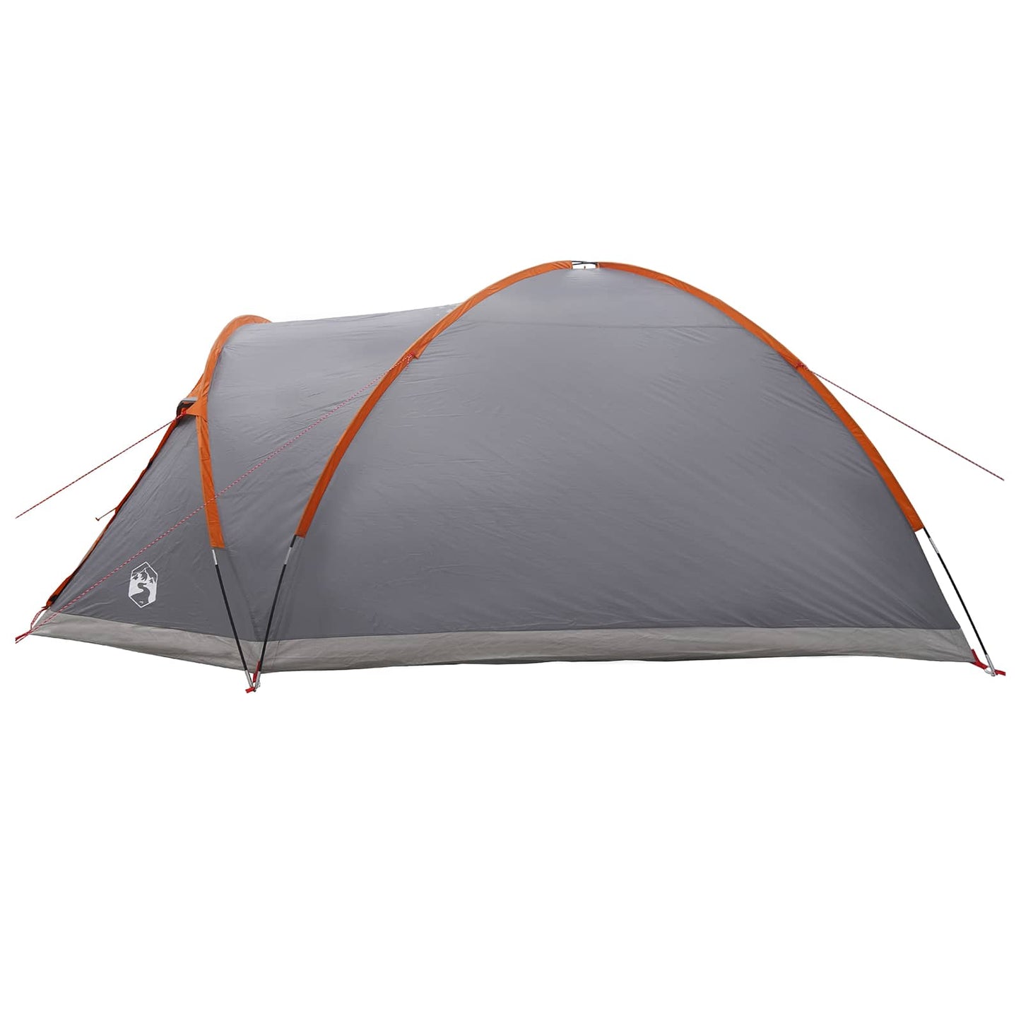 Cabin Tent Grey and Orange 6-Person Polyester and Steel