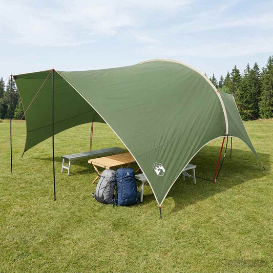 Camping Tarp Water-resistant Green 550 x 400 x 230 cm