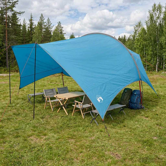 Camping Tarp Water-resistant Blue 550 x 400 x 230 cm