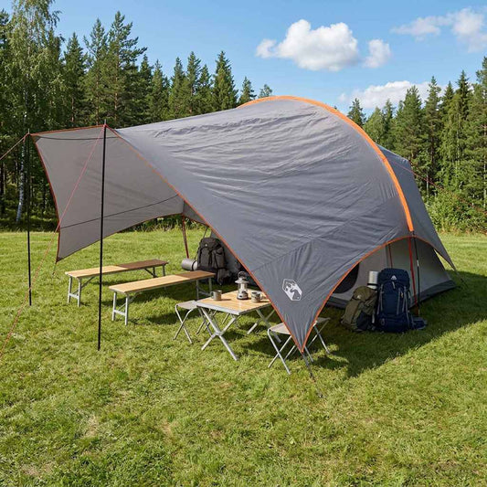 Camping Tarp Water-resistant Grey and Orange 550 x 400 x 230 cm