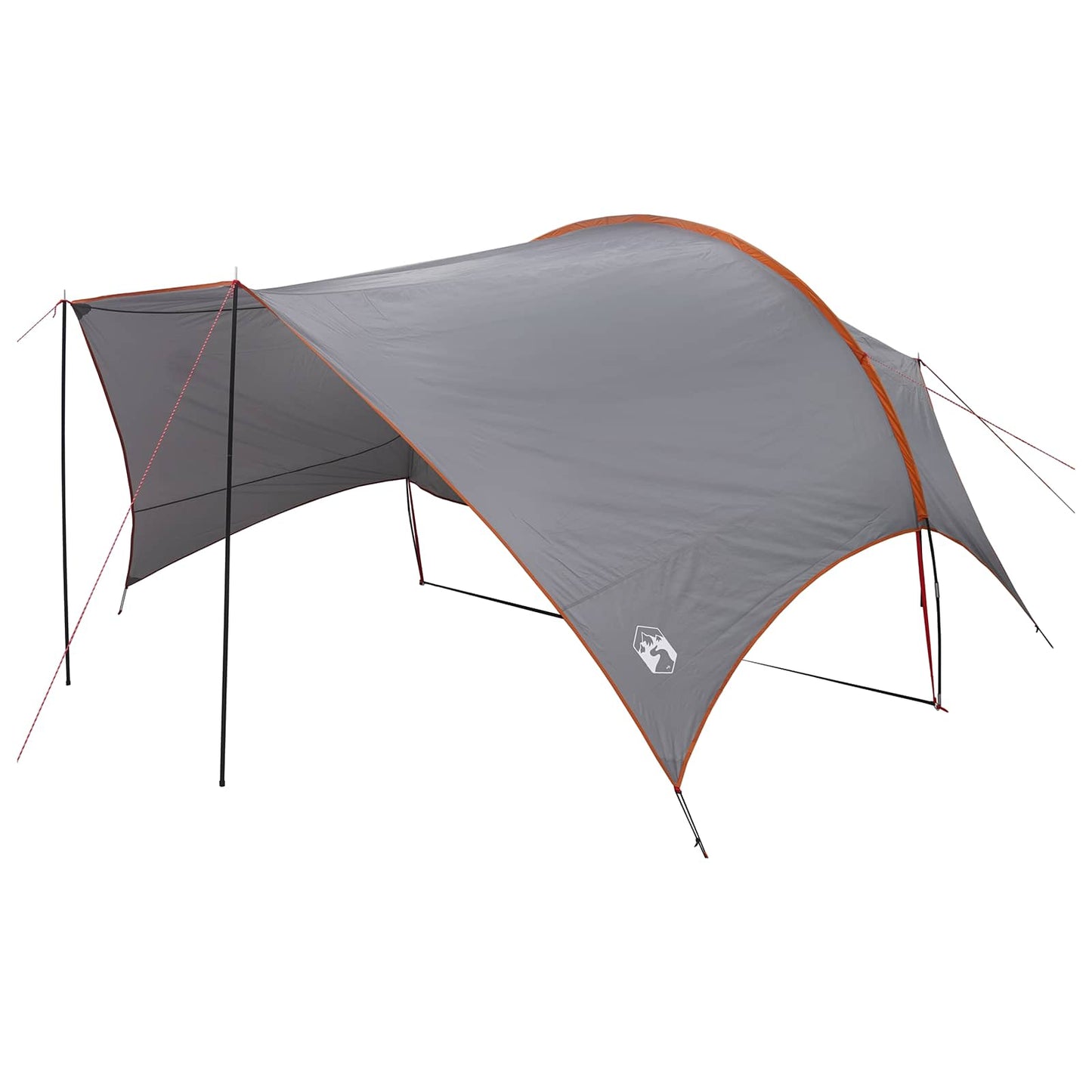 Camping Tarp Water-resistant Grey and Orange 550 x 400 x 230 cm