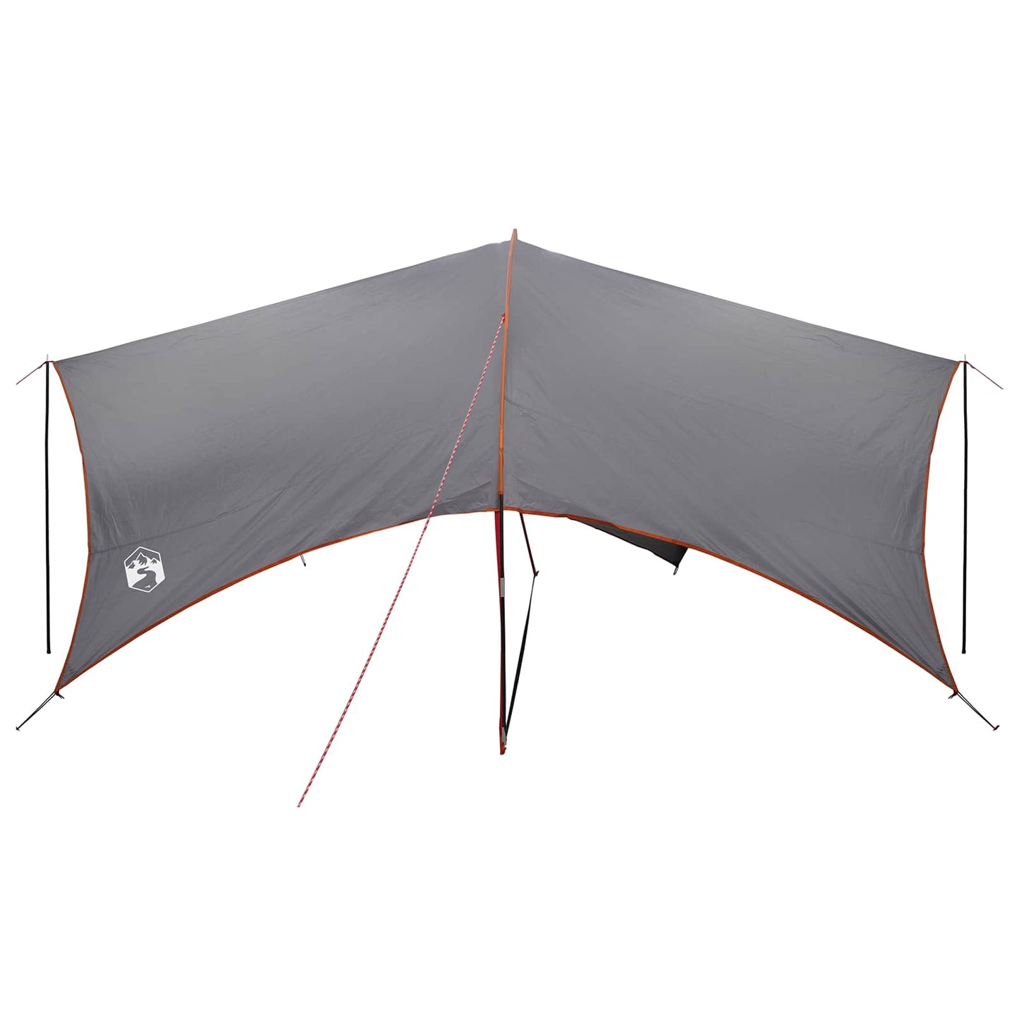 Camping Tarp Water-resistant Grey and Orange 550 x 400 x 230 cm