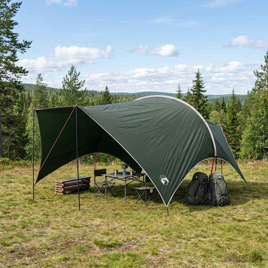 Camping Tarp Water-resistant Army Green 550 x 400 x 230 cm