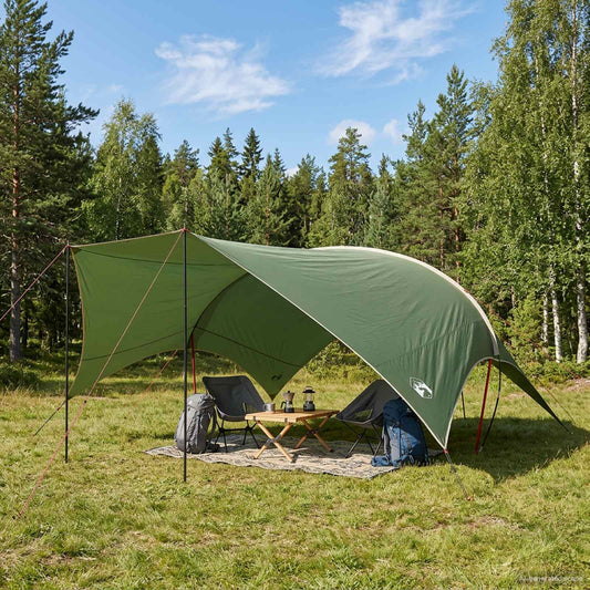 Camping Tarp Water-resistant Green 690 x 580 x 255 cm