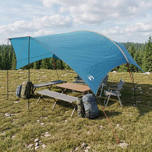 Camping Tarp Water-resistant Blue 695 x 580 x 200 cm