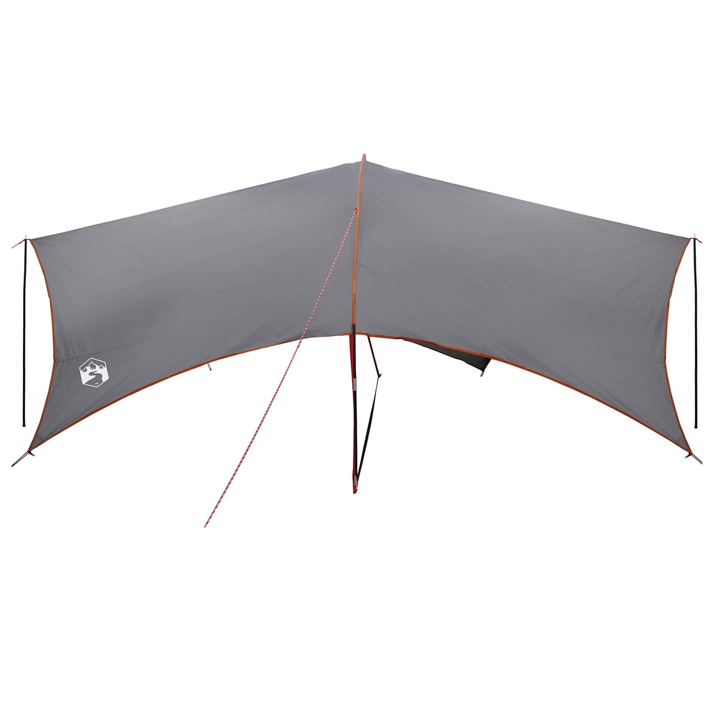 Camping Tarp Water-resistant Grey and Orange 695 x 580 x 200 cm