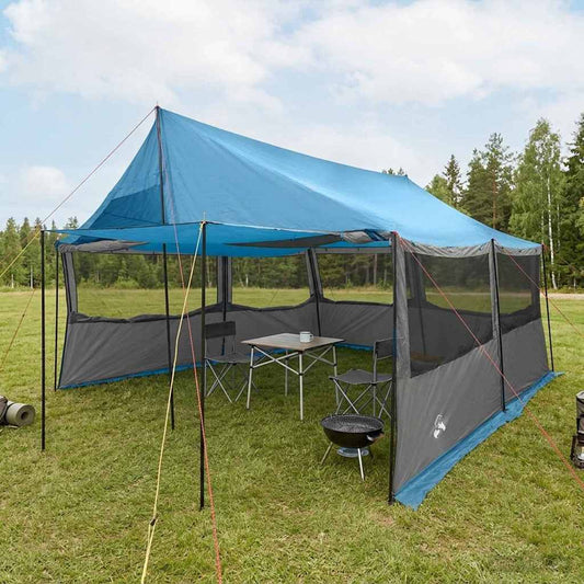 Family Tent Blue 450 x 400 x 265 cm Polyester and Steel