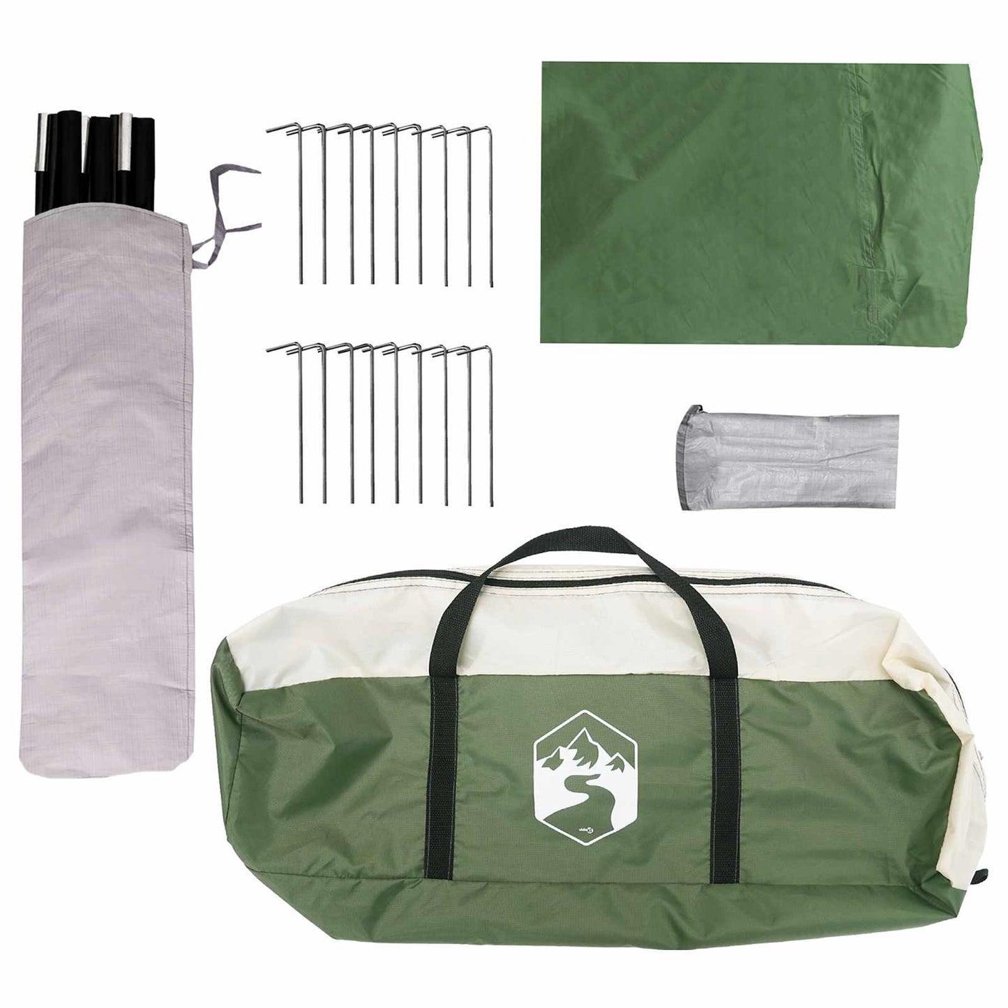 Family Tent Green 600 x 400 x 268 cm Polyester and Steel