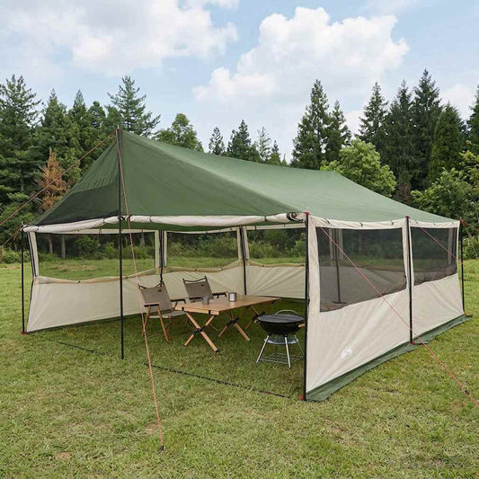 Family Tent Green 600 x 400 x 268 cm Polyester and Steel