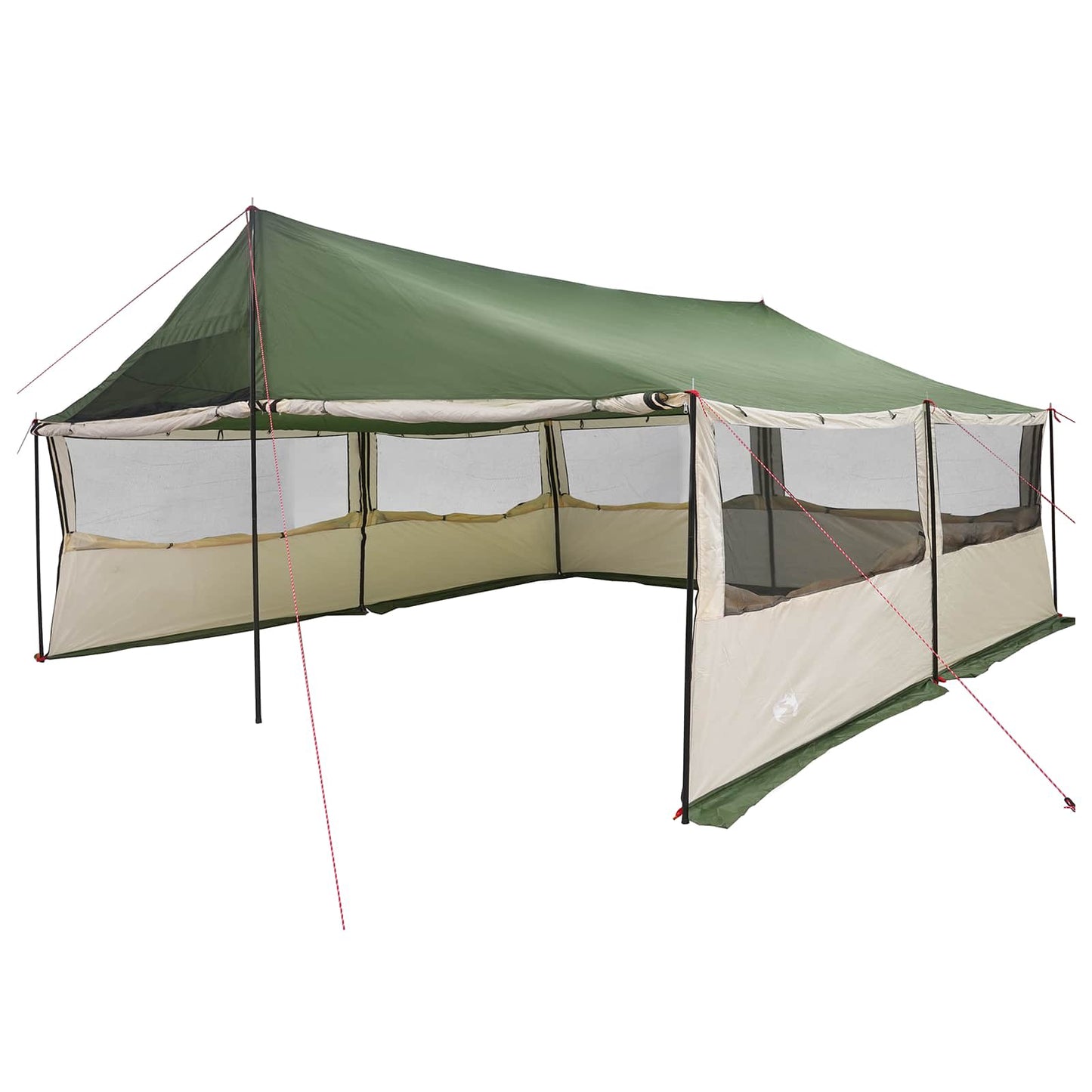 Family Tent Green 600 x 400 x 268 cm Polyester and Steel