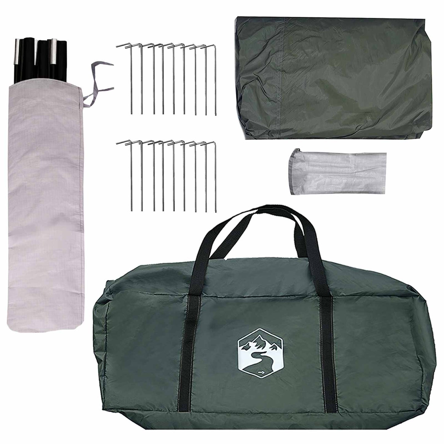 Family Tent Army green 600 x 400 x 268 cm Polyester and Steel
