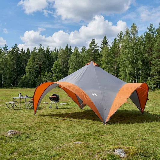 Party Tent with Roof Grey and Orange 500 x 500 x 350 cm