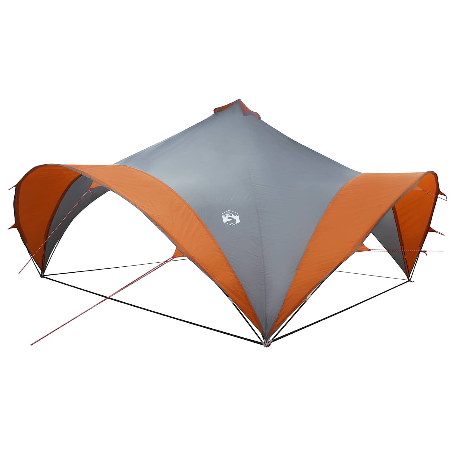 Party Tent with Roof Grey and Orange 500 x 500 x 350 cm