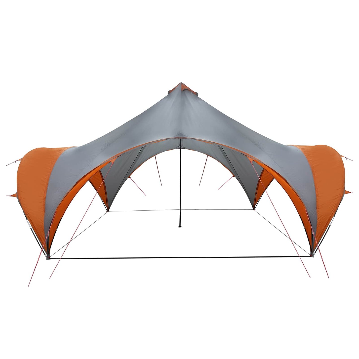 Party Tent with Roof Grey and Orange 500 x 500 x 350 cm