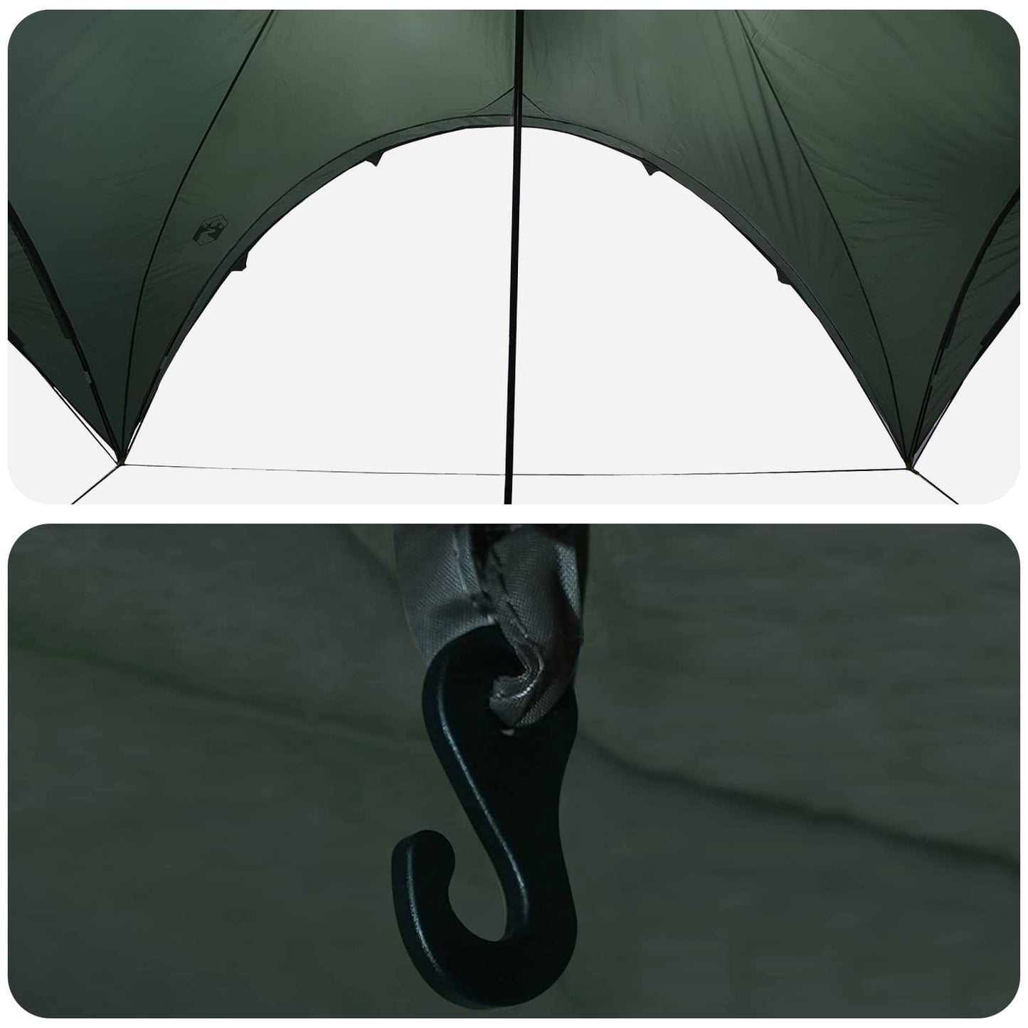 Party Tent Army green 500 x 500 x 350 cm Polyester and Steel