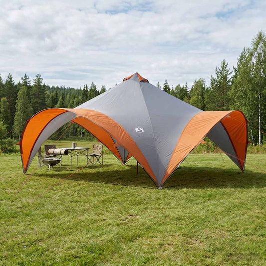 Party Tent with Roof Grey and Orange 600 x 600 x 400 cm