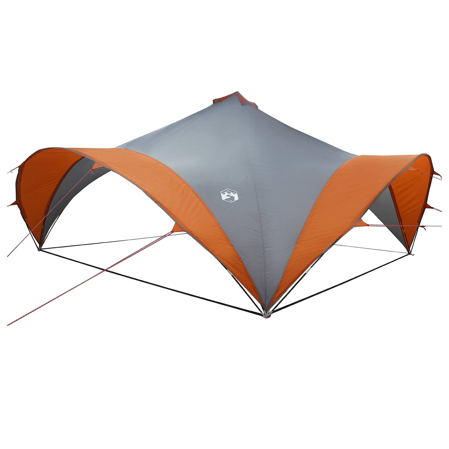 Party Tent with Roof Grey and Orange 600 x 600 x 400 cm