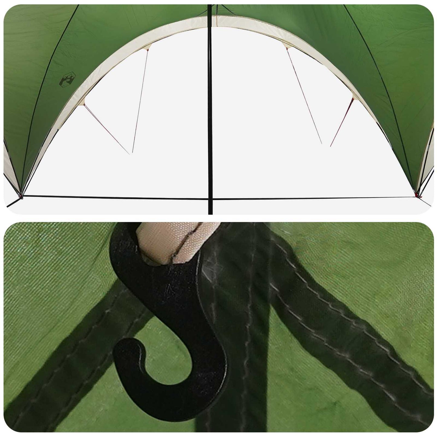 Party Tent Green 400 x 400 x 320 cm Polyester and Steel
