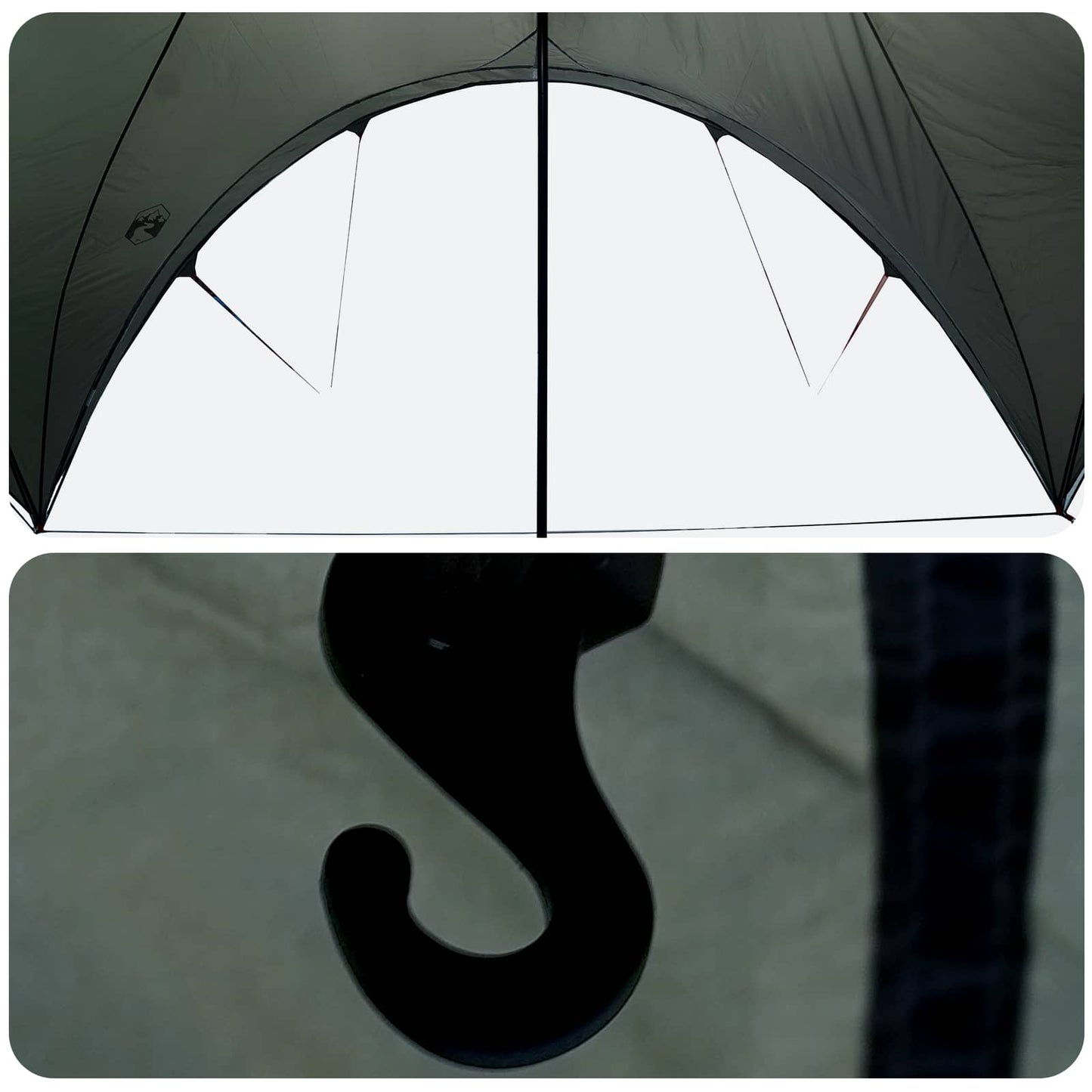 Party Tent Army green 400 x 400 x 320 cm Polyester and Steel