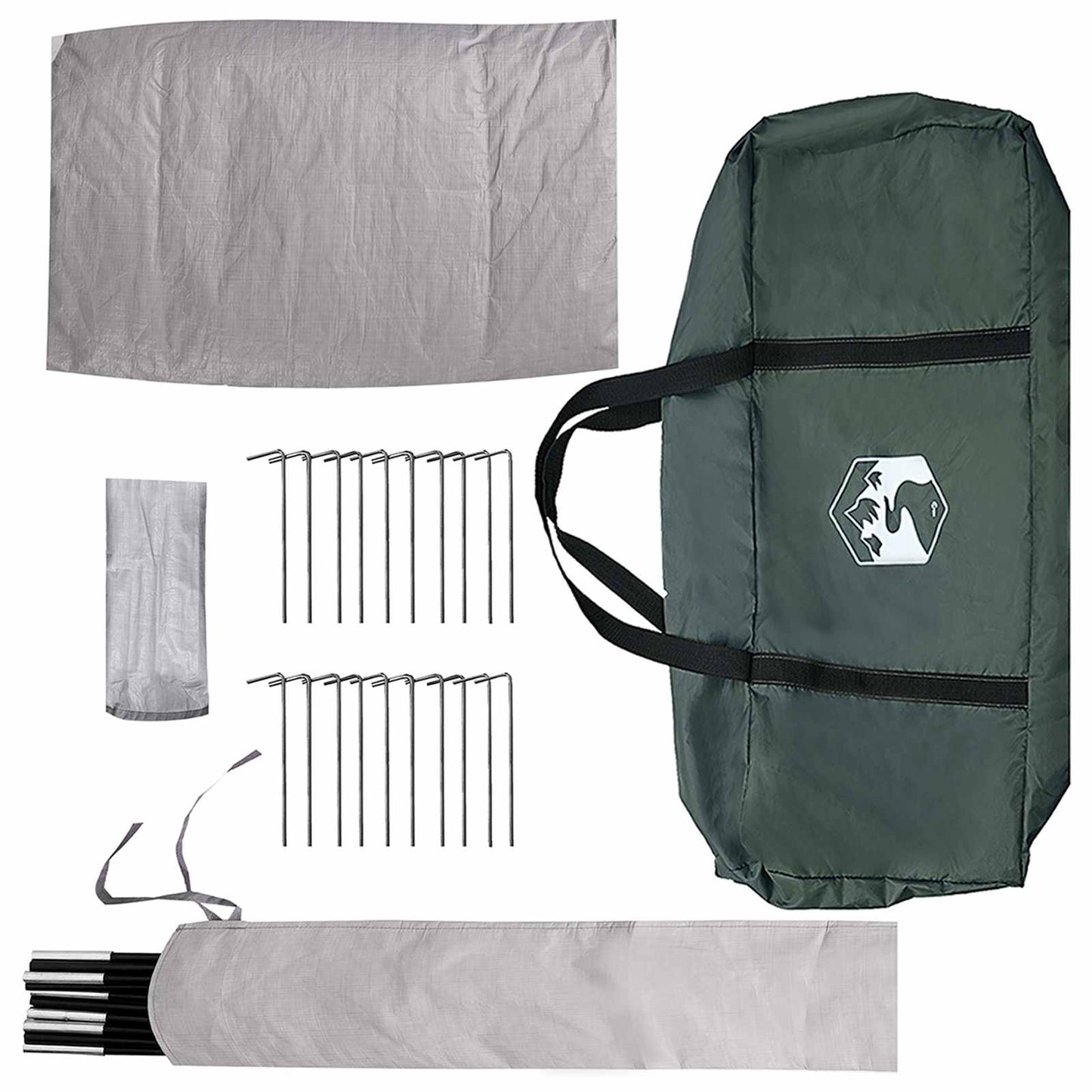 Tipi Tent with Roof Army green 18-Person Polyester and Steel