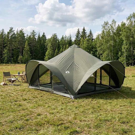 Tipi Tent with Roof Army green 18-Person Polyester and Steel