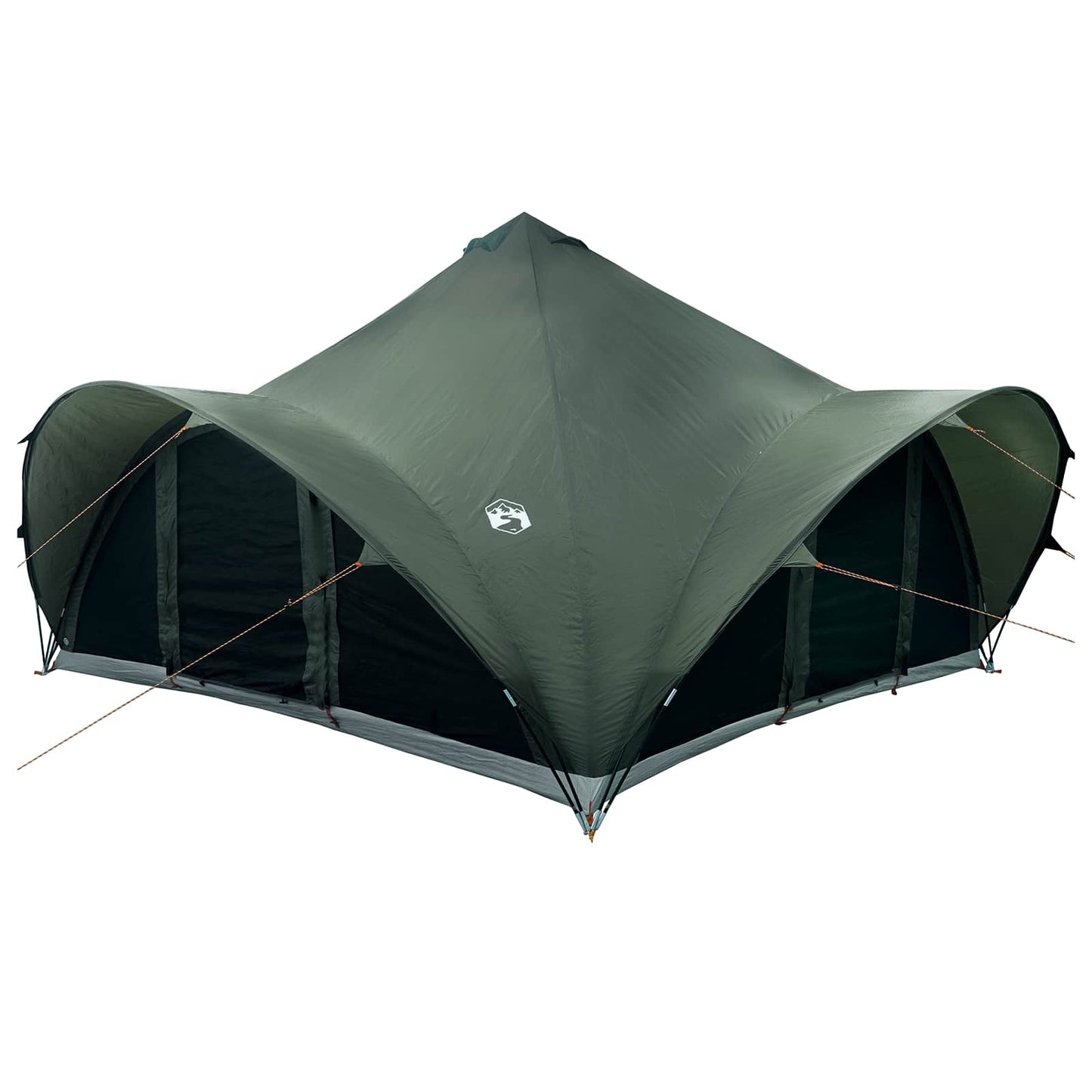 Tipi Tent with Roof Army green 18-Person Polyester and Steel