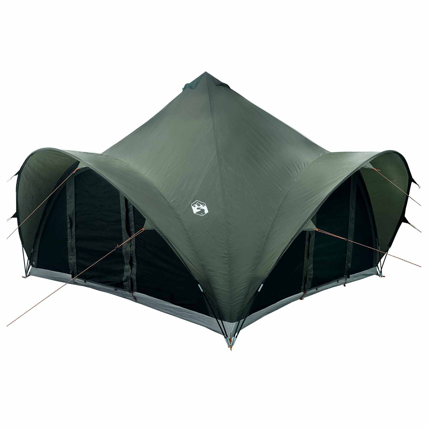 Tipi Tent with Roof Army green 6-Person Polyester and Steel