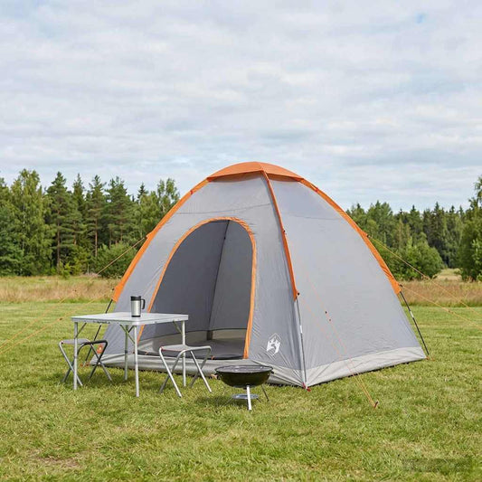 Camping Tent 2-Person Grey and Orange