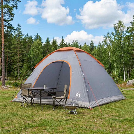 Camping Tent 6-Person Grey and Orange