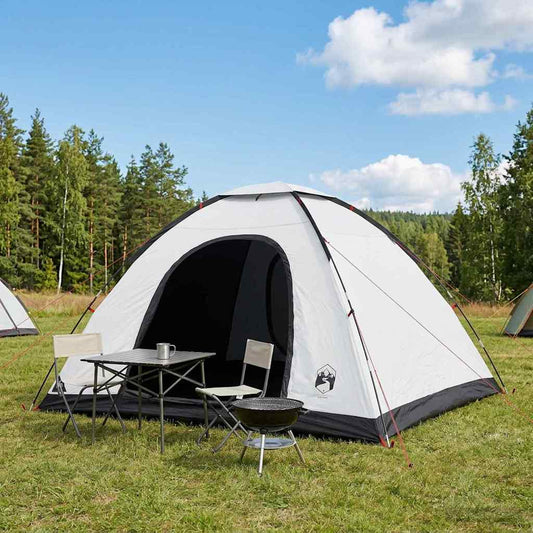 Camping Tent 6-Person White Blackout