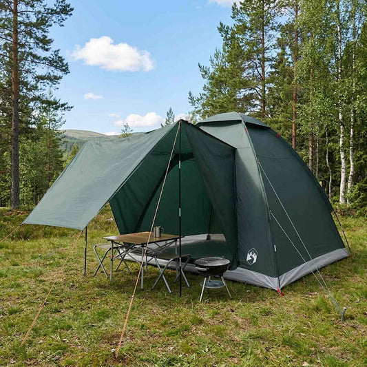 Camping Tent 2-Person Army Green Polyester and Steel