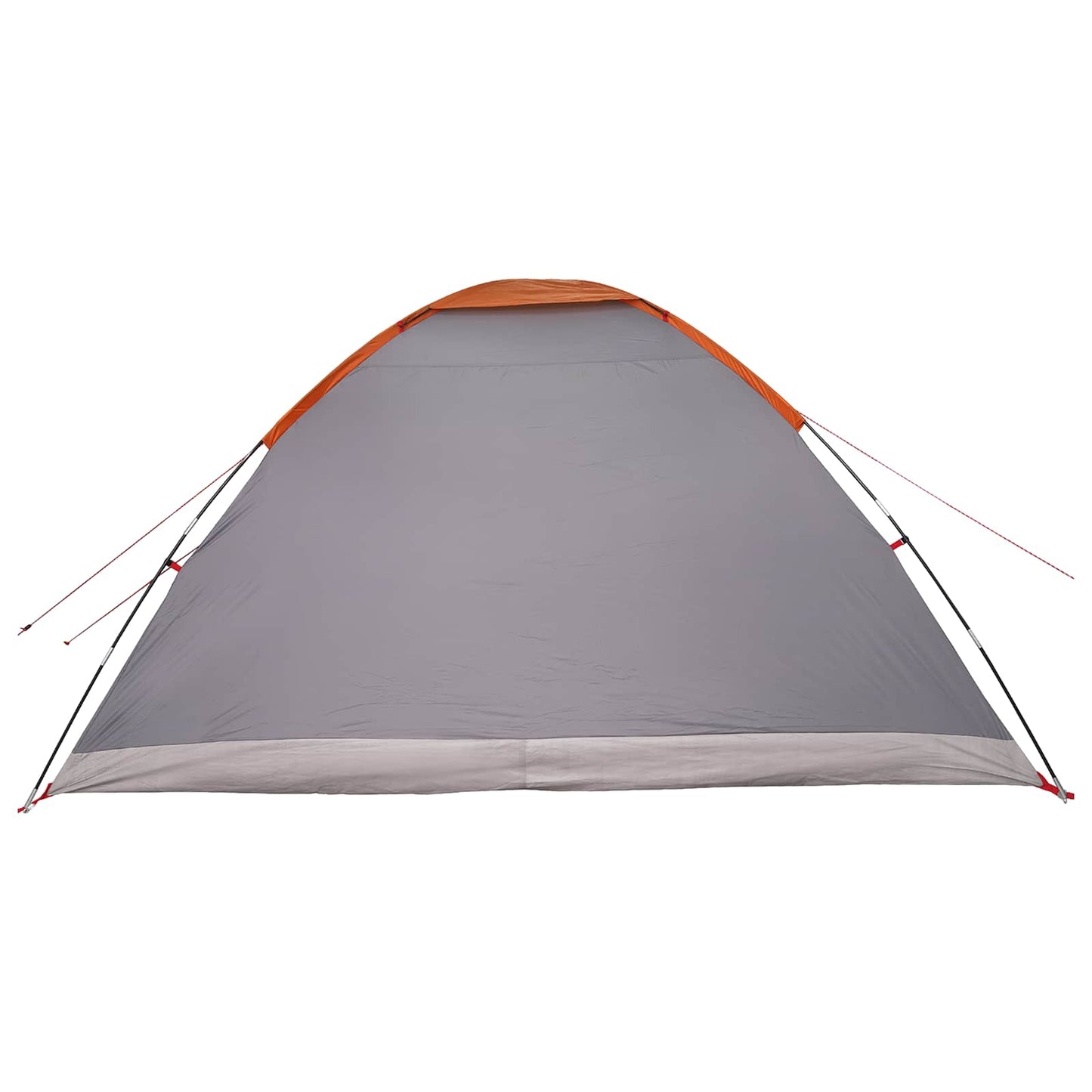 Camping Tent Grey and Orange 6-Person Polyester and Steel