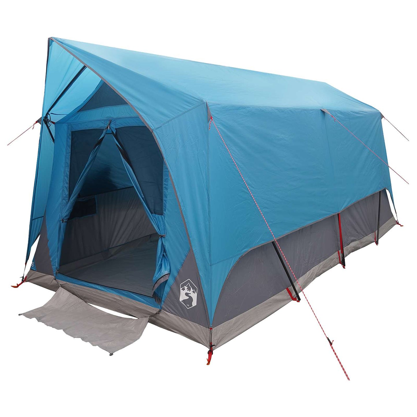 Tunnel Tent with Roof Blue 8-Person Polyester and Steel