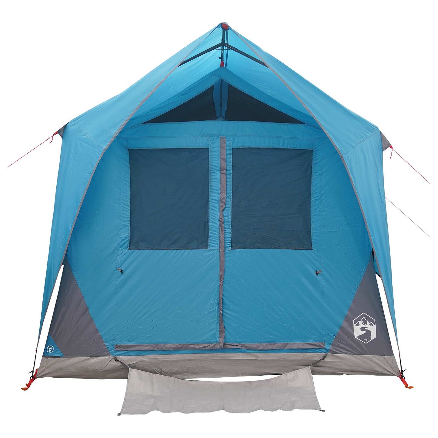 Tunnel Tent with Roof Blue 8-Person Polyester and Steel