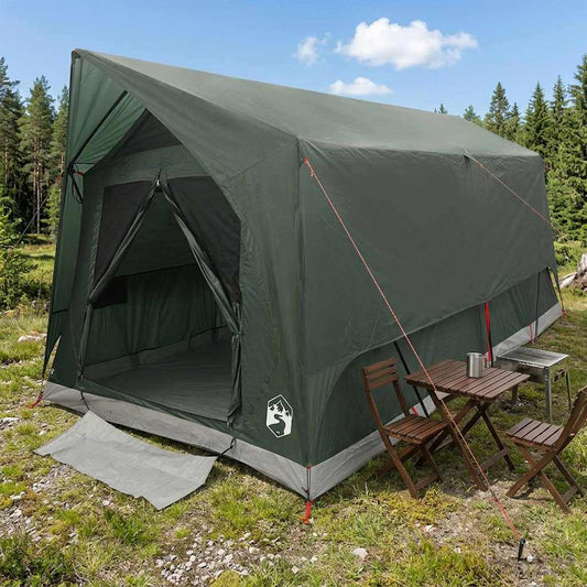 Tunnel Tent with Roof Army green 8-Person Polyester and Steel