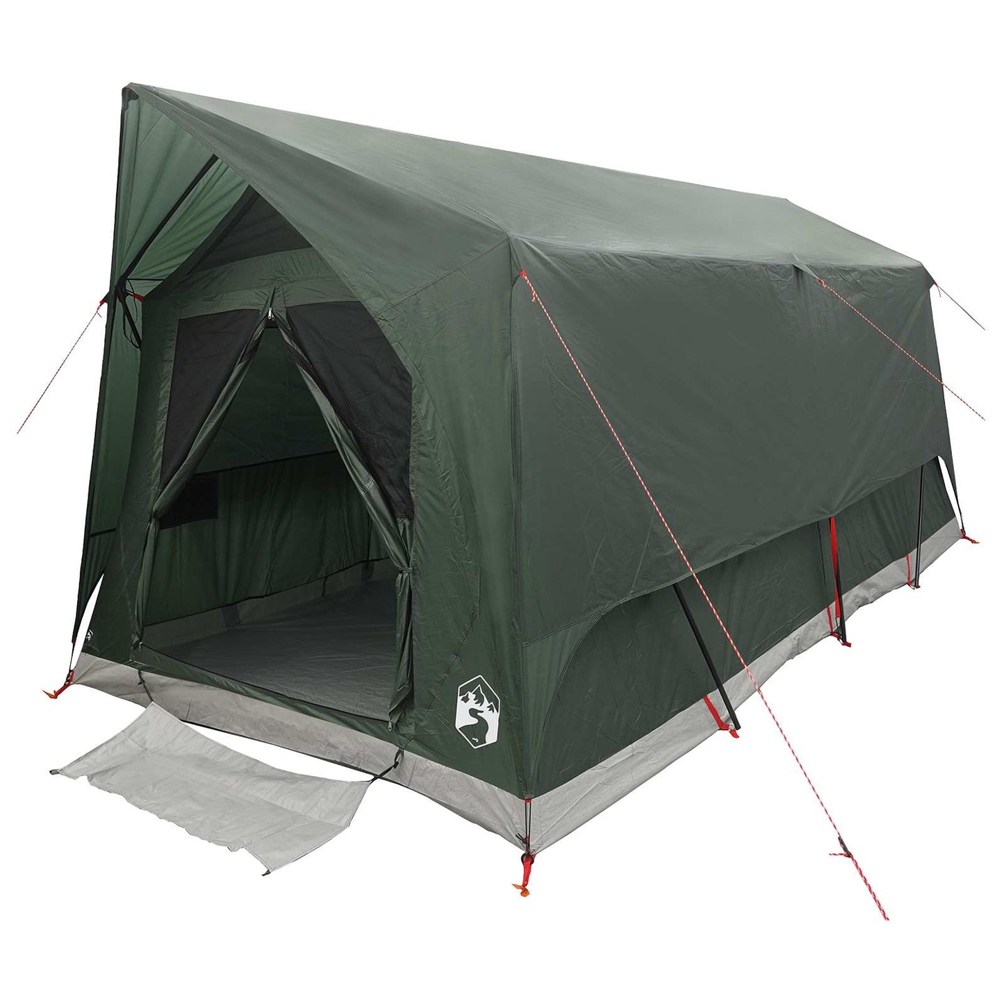 Tunnel Tent with Roof Army green 8-Person Polyester and Steel