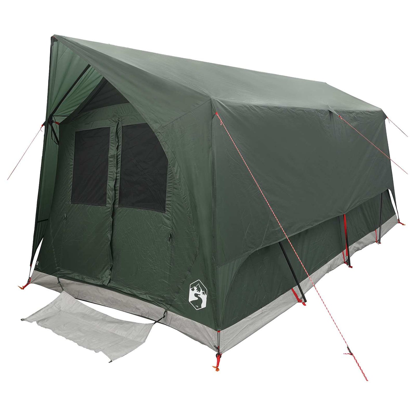 Tunnel Tent with Roof Army green 8-Person Polyester and Steel
