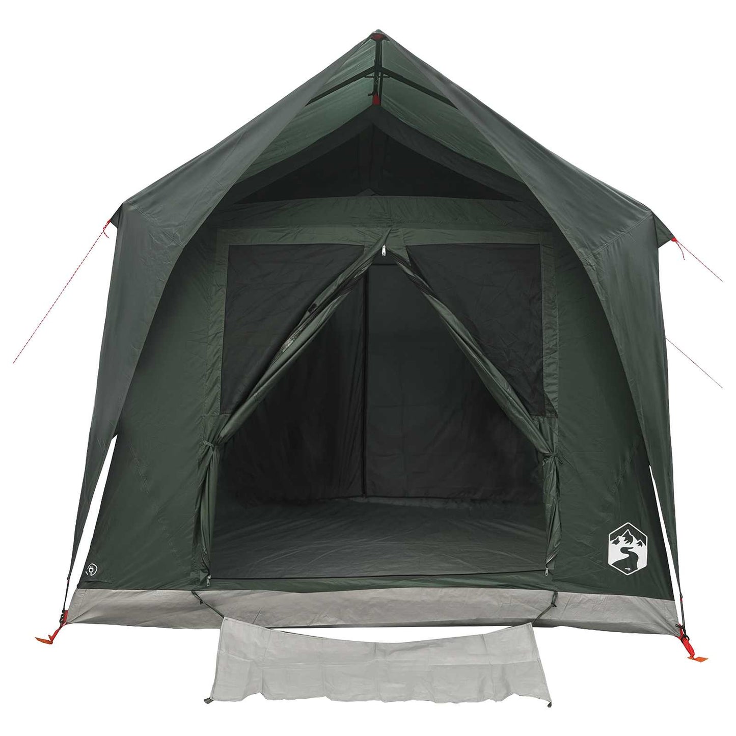 Tunnel Tent with Roof Army green 8-Person Polyester and Steel